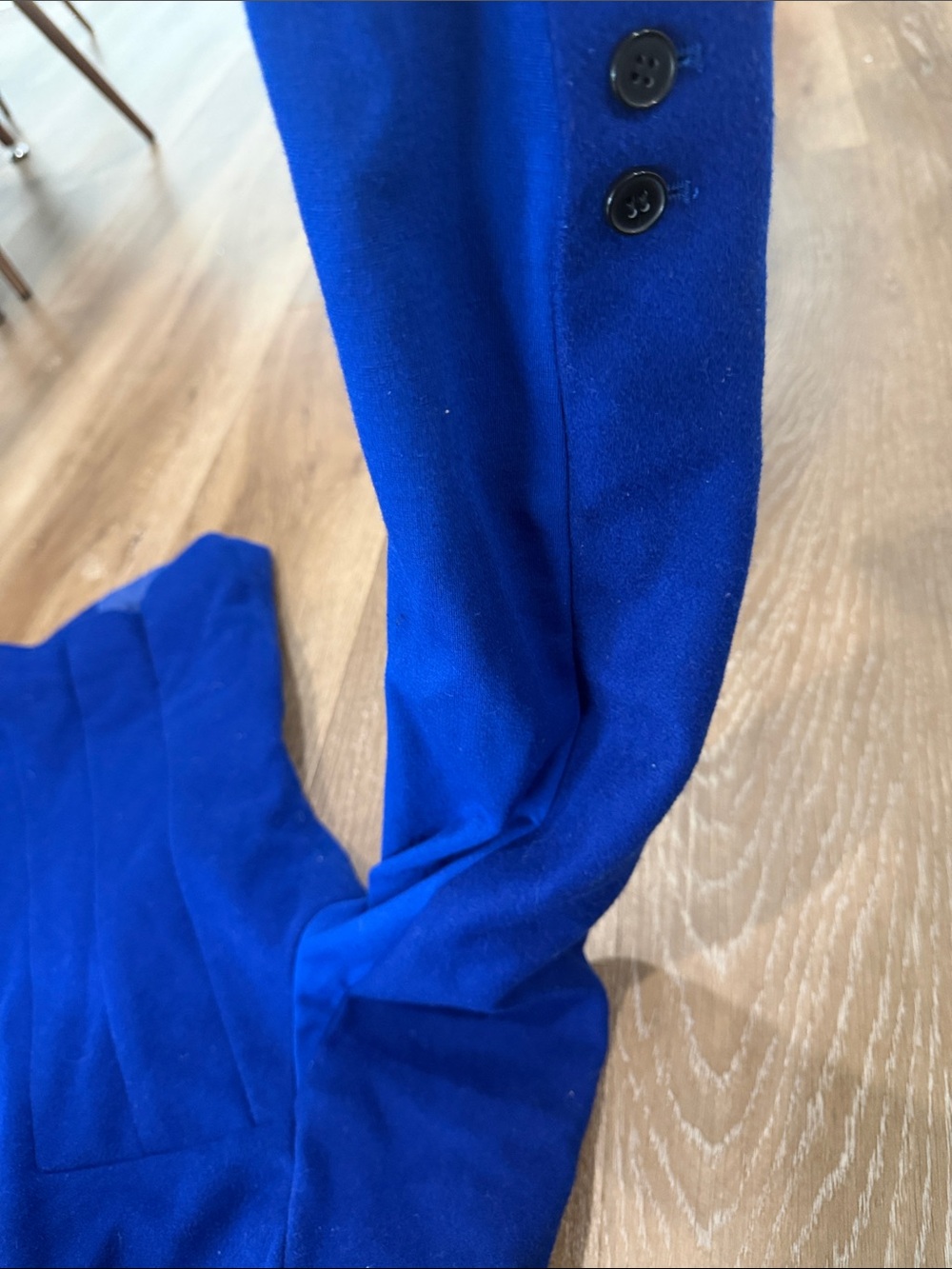 bebe Cobalt Blue Double-Breasted Wool-Blend Blazer - Picture 9 of 9